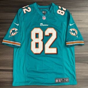 Nike Miami Dolphins Brian Hartline #82 NFL Throwback Aqua Home Jersey Men’s M